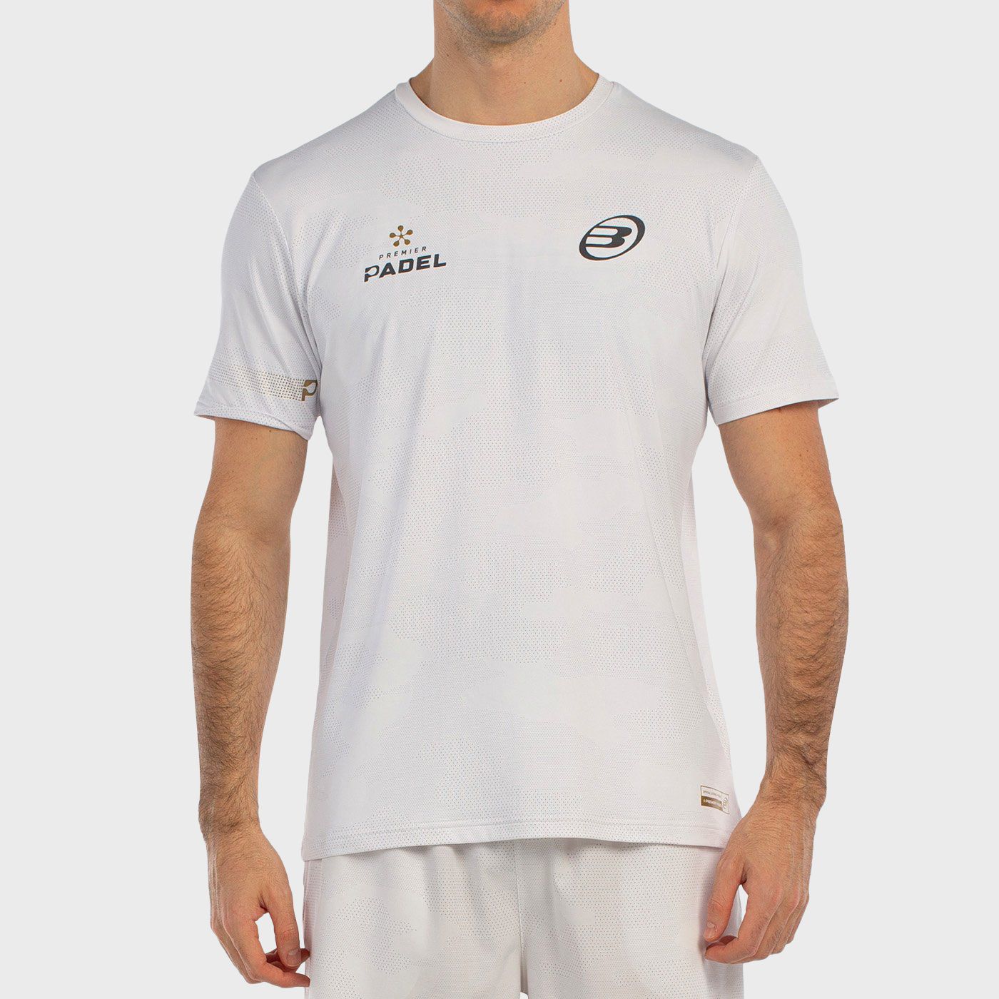 tienda de padel Madrid, tienda de padel online, tienda de padel españa, tienda de padel en linea, CAMISETA BULLPADEL BIZME BLANC