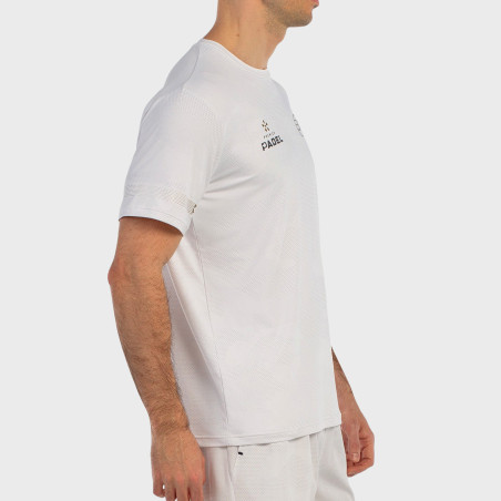 tienda de padel Madrid, tienda de padel online, tienda de padel españa, tienda de padel en linea, CAMISETA BULLPADEL BIZME BLANC