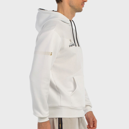 tienda de padel Madrid, tienda de padel online, tienda de padel españa, tienda de padel en linea, SUDADERA BULLPADEL BAQUE BLANC