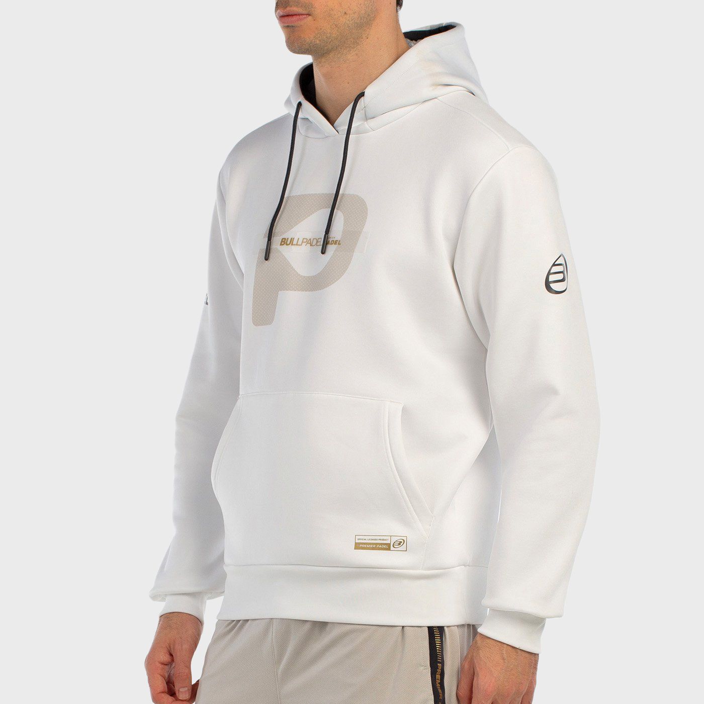 tienda de padel Madrid, tienda de padel online, tienda de padel españa, tienda de padel en linea, SUDADERA BULLPADEL BROTA BLANC