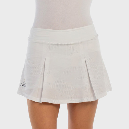 tienda de padel Madrid, tienda de padel online, tienda de padel españa, tienda de padel en linea, FALDA BULLPADEL ADOSO BLANCO