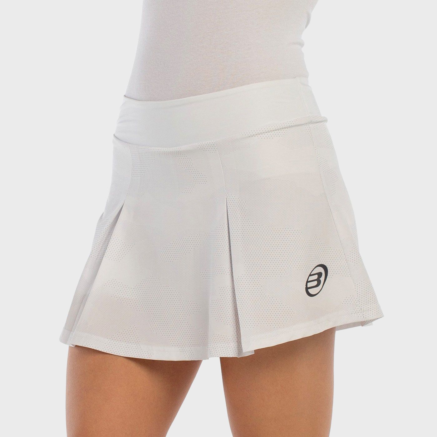 tienda de padel Madrid, tienda de padel online, tienda de padel españa, tienda de padel en linea, FALDA BULLPADEL ADOSO BLANCO