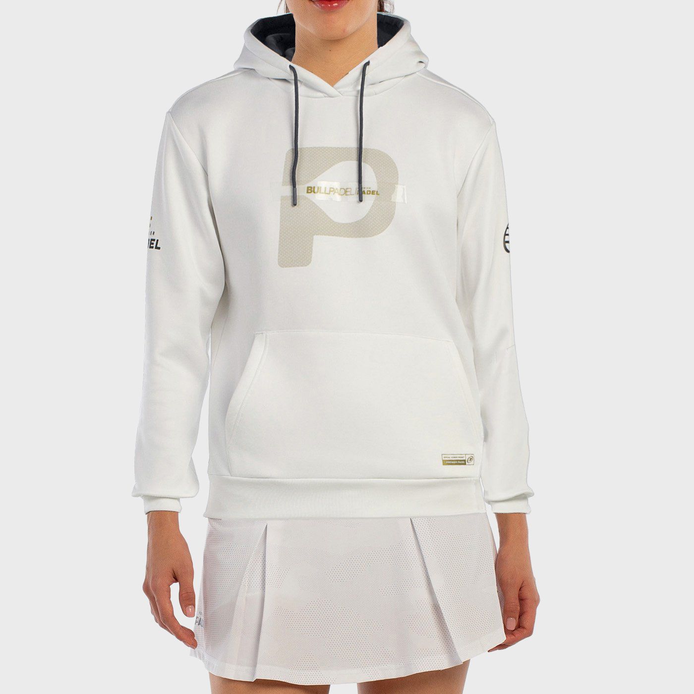 tienda de padel Madrid, tienda de padel online, tienda de padel españa, tienda de padel en linea, SUDADERA BULLPADEL AEREA BLANC