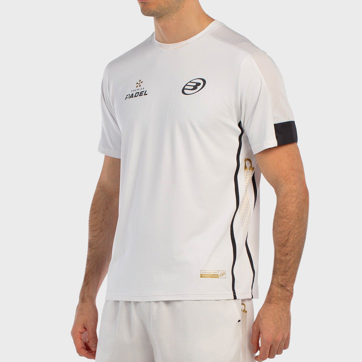 tienda de padel Madrid, tienda de padel online, tienda de padel españa, tienda de padel en linea, CAMISETA BULLPADEL BORNI BLANC