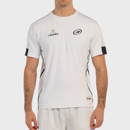 tienda de padel Madrid, tienda de padel online, tienda de padel españa, tienda de padel en linea, CAMISETA BULLPADEL BORNI BLANC