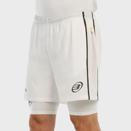 tienda de padel Madrid, tienda de padel online, tienda de padel españa, tienda de padel en linea, SHORT BULLPADEL BARDE BLANCO