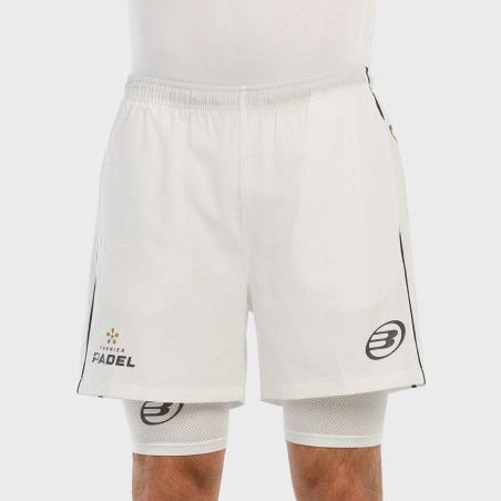 tienda de padel Madrid, tienda de padel online, tienda de padel españa, tienda de padel en linea, SHORT BULLPADEL BARDE BLANCO
