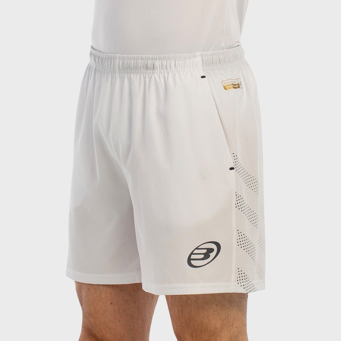 tienda de padel Madrid, tienda de padel online, tienda de padel españa, tienda de padel en linea, SHORT BULLPADEL BROZO BLANCO