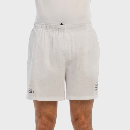 tienda de padel Madrid, tienda de padel online, tienda de padel españa, tienda de padel en linea, SHORT BULLPADEL BUGLE BLANCO