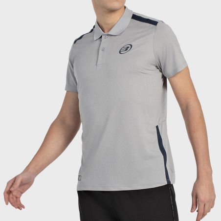 tienda de padel Madrid, tienda de padel online, tienda de padel españa, tienda de padel en linea, POLO BULLPADEL BALTO GRIS MEDI