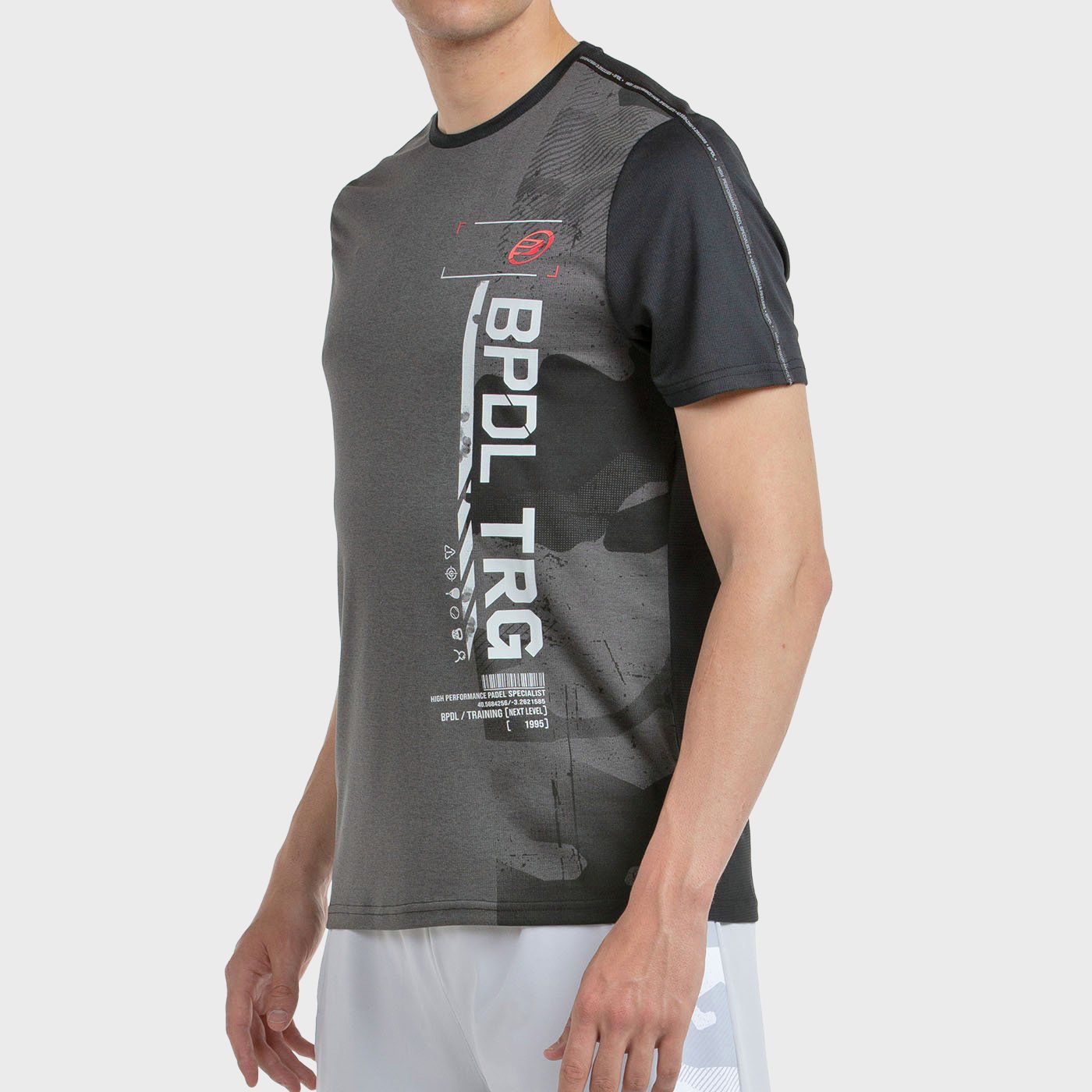 tienda de padel Madrid, tienda de padel online, tienda de padel españa, tienda de padel en linea, CAMISETA BULLPADEL ESTRE NEGRO