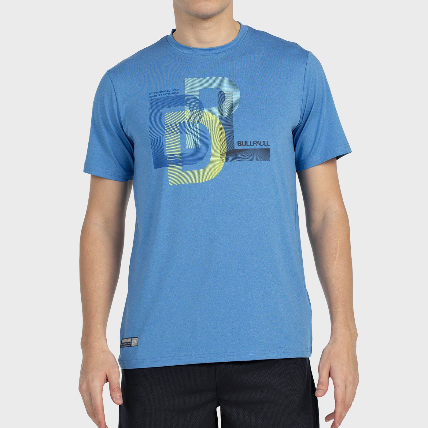 tienda de padel Madrid, tienda de padel online, tienda de padel españa, tienda de padel en linea, CAMISETA BULLPADEL BEBAS AZUL 