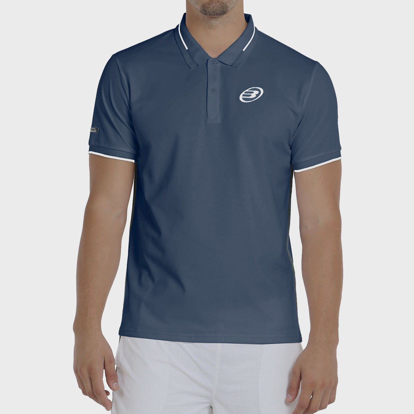 tienda de padel Madrid, tienda de padel online, tienda de padel españa, tienda de padel en linea, POLO BULLPADEL LEIRO 25V AZUL 