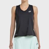 T-SHIRT BULLPADEL ADIES BLACK TWO-TONE FABRIC