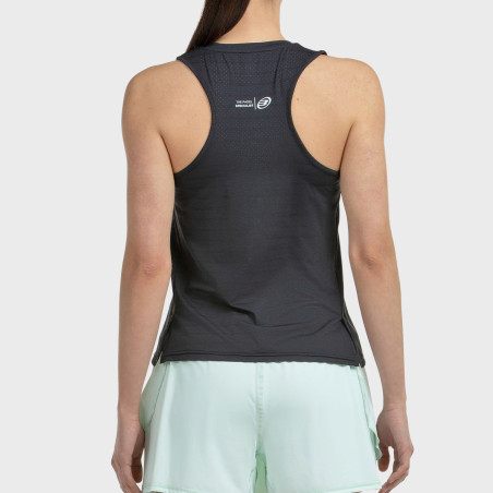 BULLPADEL ADIES T-SHIRT NERA TESSUTO BICOLORE