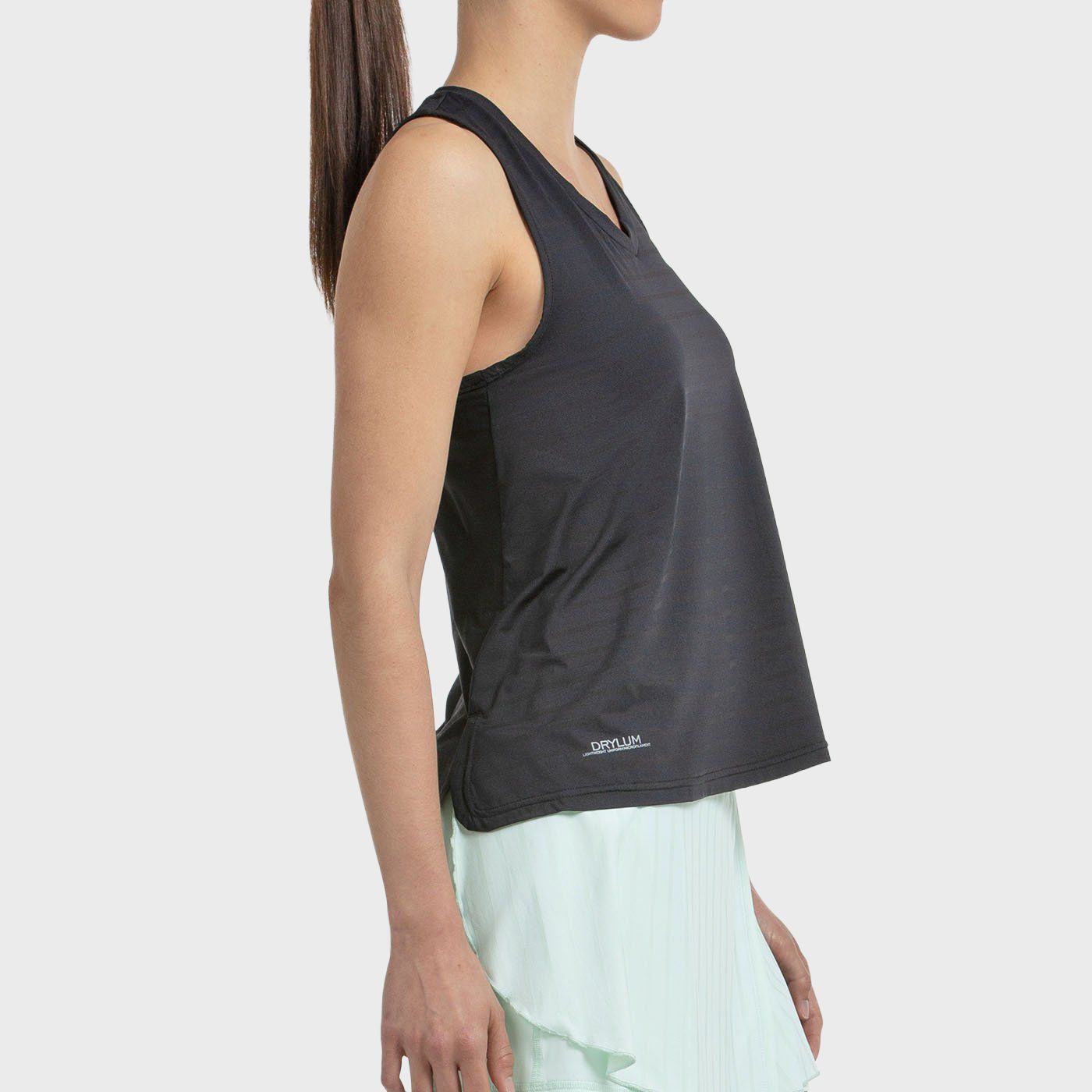 T-SHIRT BULLPADEL ADIES NOIR TISSU BICOLORE