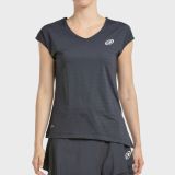 T-SHIRT  BULLPADEL ADOROS BLACK TWO-TONE FABRIC