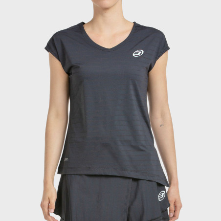 T-SHIRT  BULLPADEL ADOROS BLACK TWO-TONE FABRIC