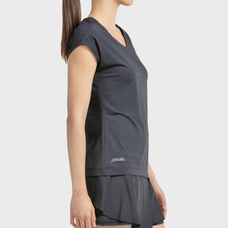 T-SHIRT BULLPADEL ADOROS NOIR TISSU BICOLORE