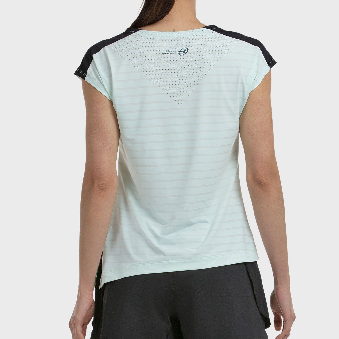 T-SHIRT BULLPADEL ADOROS TISSU BICOLORE VERT D'EAU