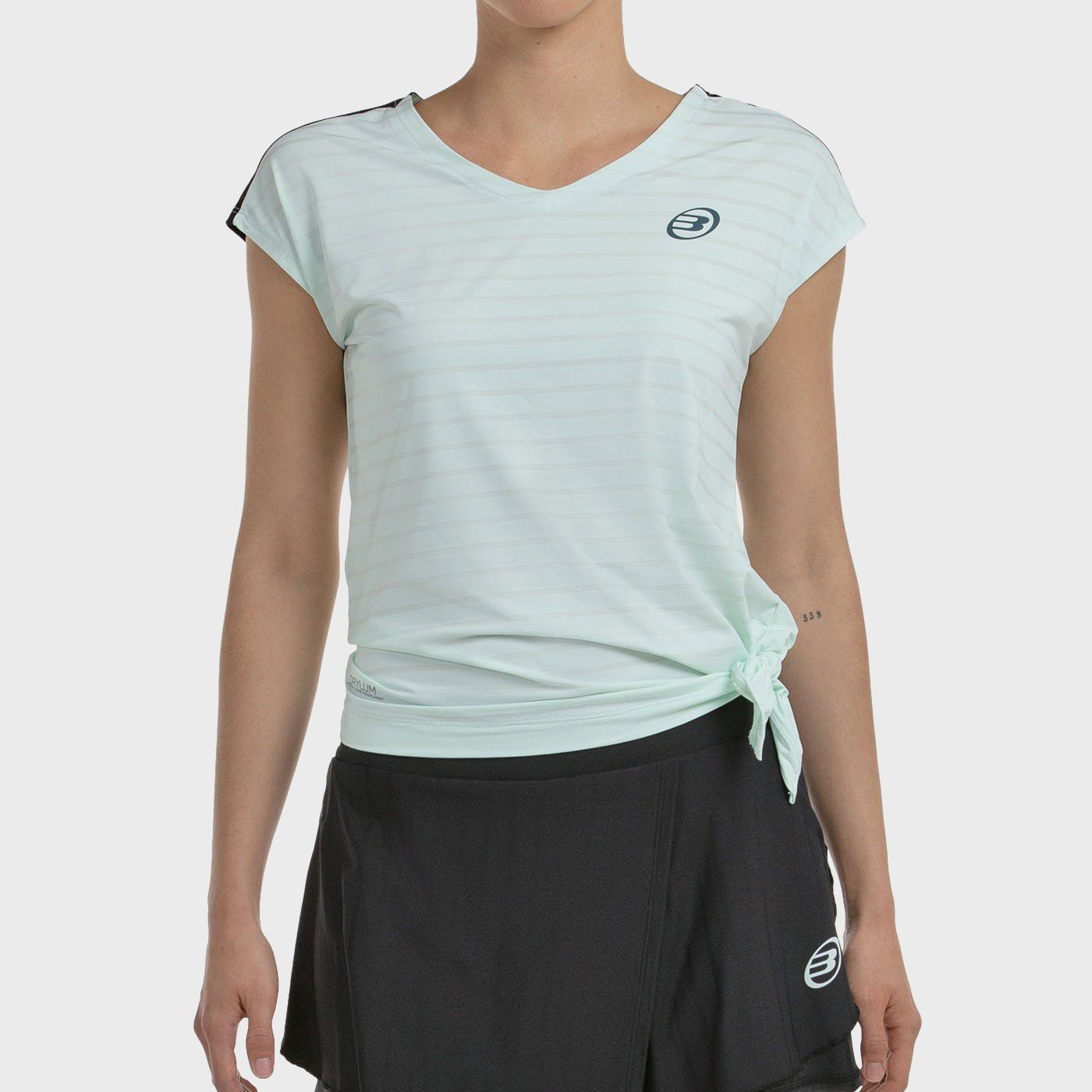 T-SHIRT BULLPADEL ADOROS TISSU BICOLORE VERT D'EAU
