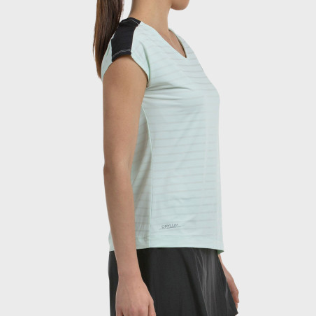 T-SHIRT BULLPADEL ADOROS TISSU BICOLORE VERT D'EAU