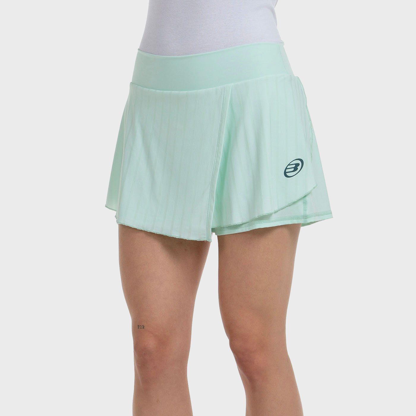 JUPE BULLPADEL ADRAR TISSU BICOLORE VERT D'EAU