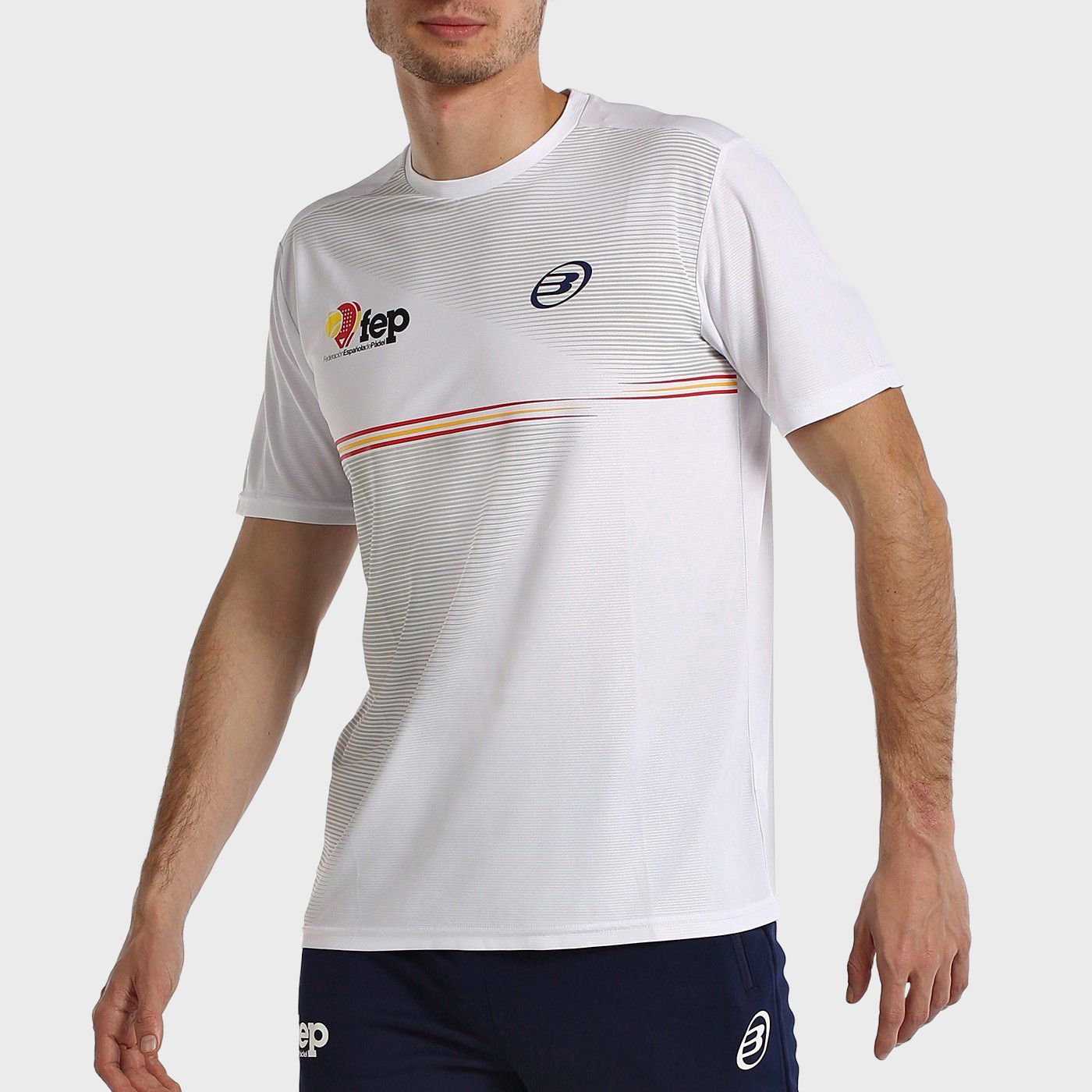 tienda de padel Madrid, tienda de padel online, tienda de padel españa, tienda de padel en linea, CAMISETA BULLPADEL FANG BLANCO