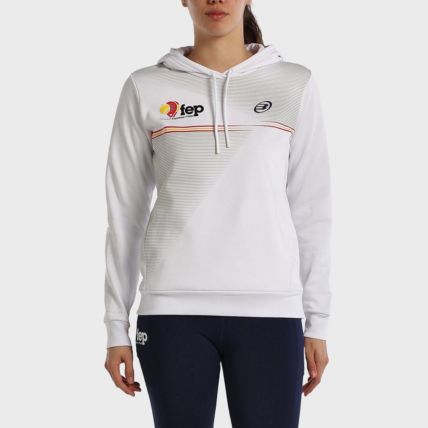 tienda de padel Madrid, tienda de padel online, tienda de padel españa, tienda de padel en linea, SUDADERA BULLPADEL FUENLA BLAN