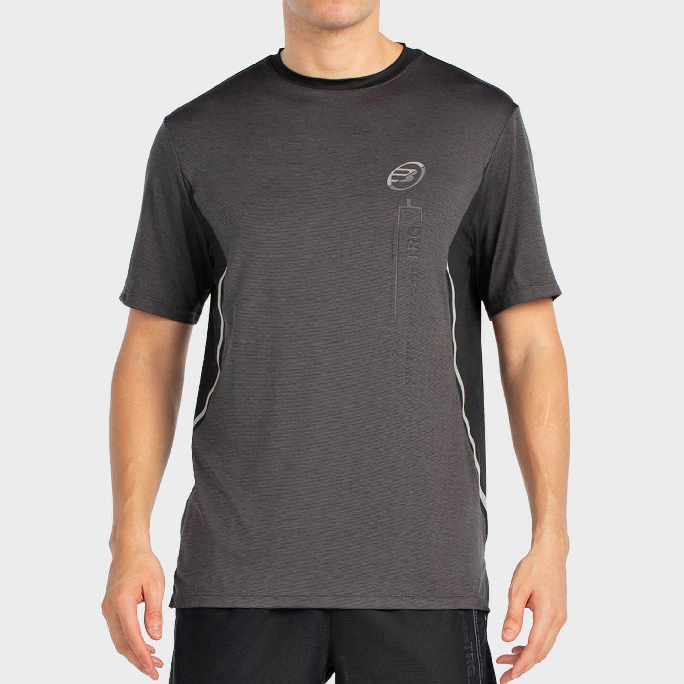 BULLPADEL BECERRE BLACK T-SHIRT TWO-TONE FABRIC
