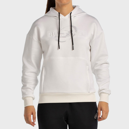 tienda de padel Madrid, tienda de padel online, tienda de padel españa, tienda de padel en linea, SUDADERA BULLPADEL BEFAS BLANC