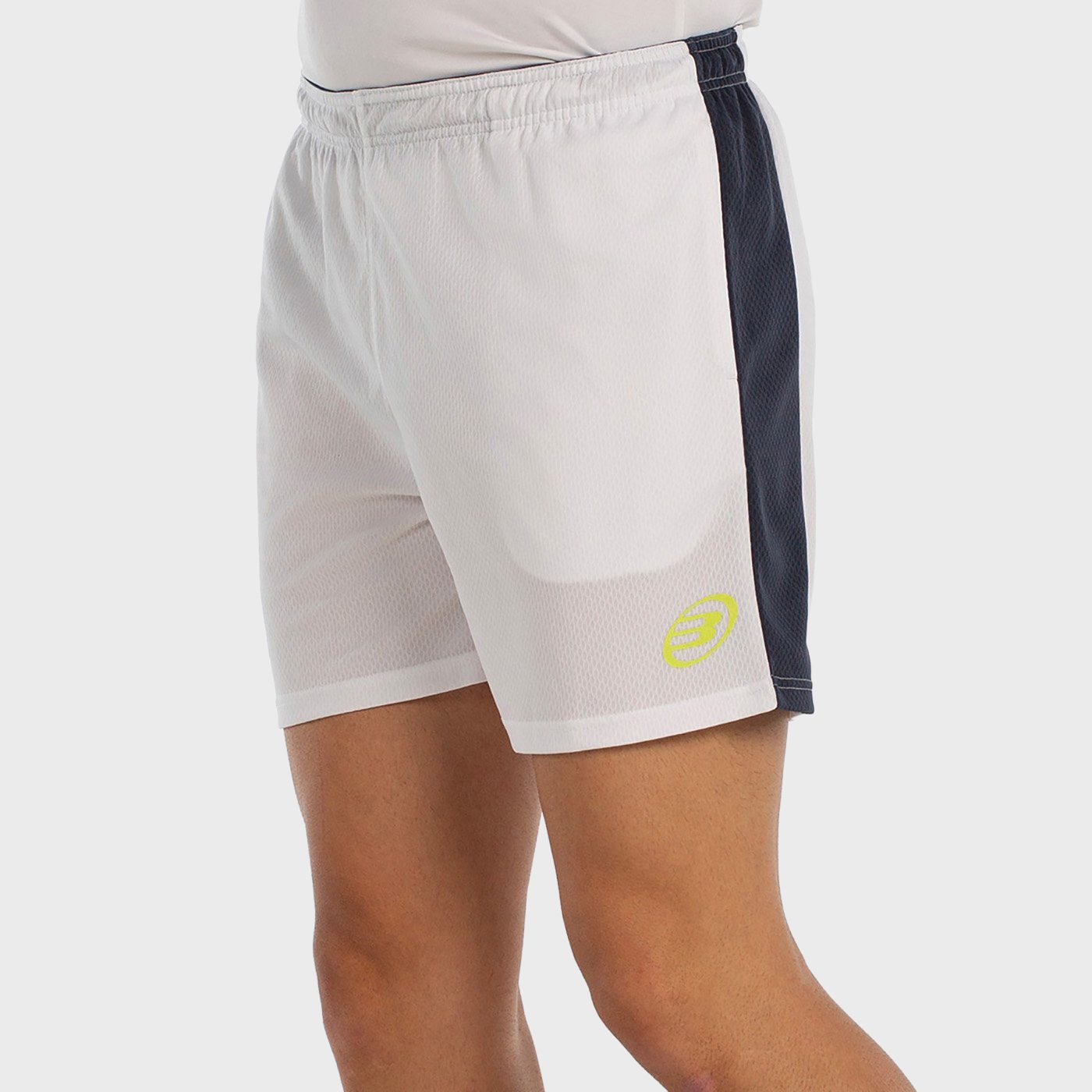 tienda de padel Madrid, tienda de padel online, tienda de padel españa, tienda de padel en linea, SHORT BULLPADEL LARACHA  BLANC
