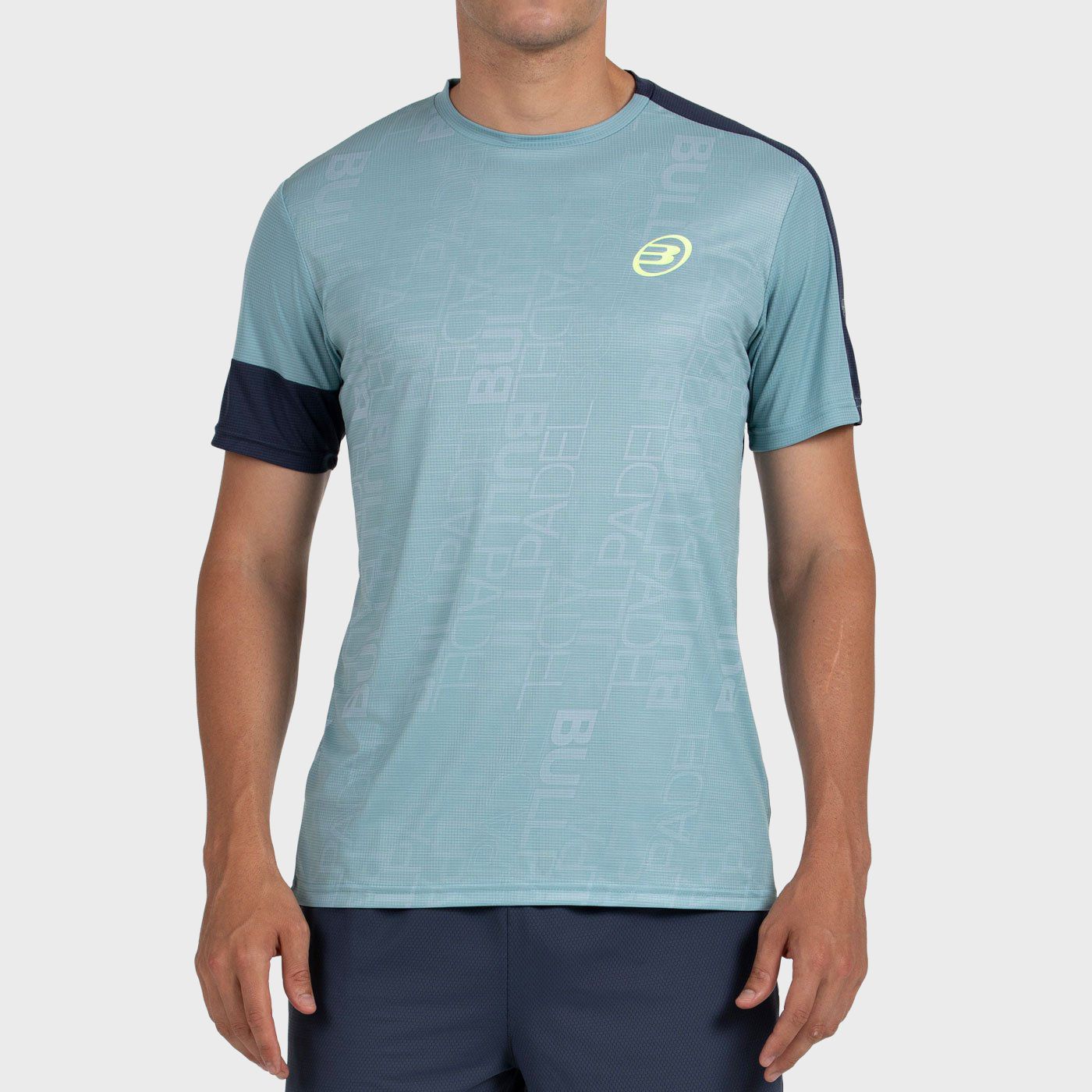 T-SHIRT BULLPADEL LEIDO BLEU VERT