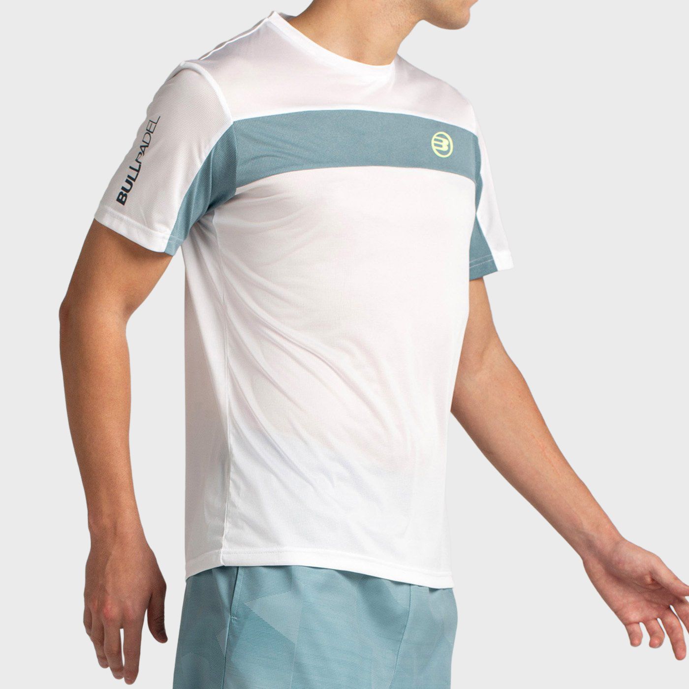 tienda de padel Madrid, tienda de padel online, tienda de padel españa, tienda de padel en linea, CAMISETA BULLPADEL LIBIO BLANC