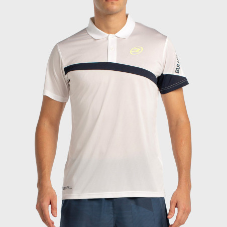 tienda de padel Madrid, tienda de padel online, tienda de padel españa, tienda de padel en linea, POLO BULLPADEL LUCIR BLANCO