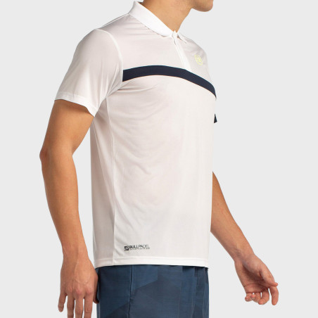 tienda de padel Madrid, tienda de padel online, tienda de padel españa, tienda de padel en linea, POLO BULLPADEL LUCIR BLANCO
