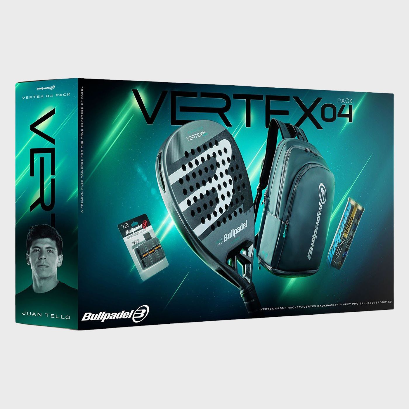 tienda de padel Madrid, tienda de padel online, tienda de padel españa, tienda de padel en linea, PACK BULLPADEL VERTEX04 MAN 25