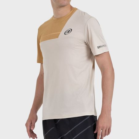 tienda de padel Madrid, tienda de padel online, tienda de padel españa, tienda de padel en linea, CAMISETA BULLPADEL CACIN BEIGE