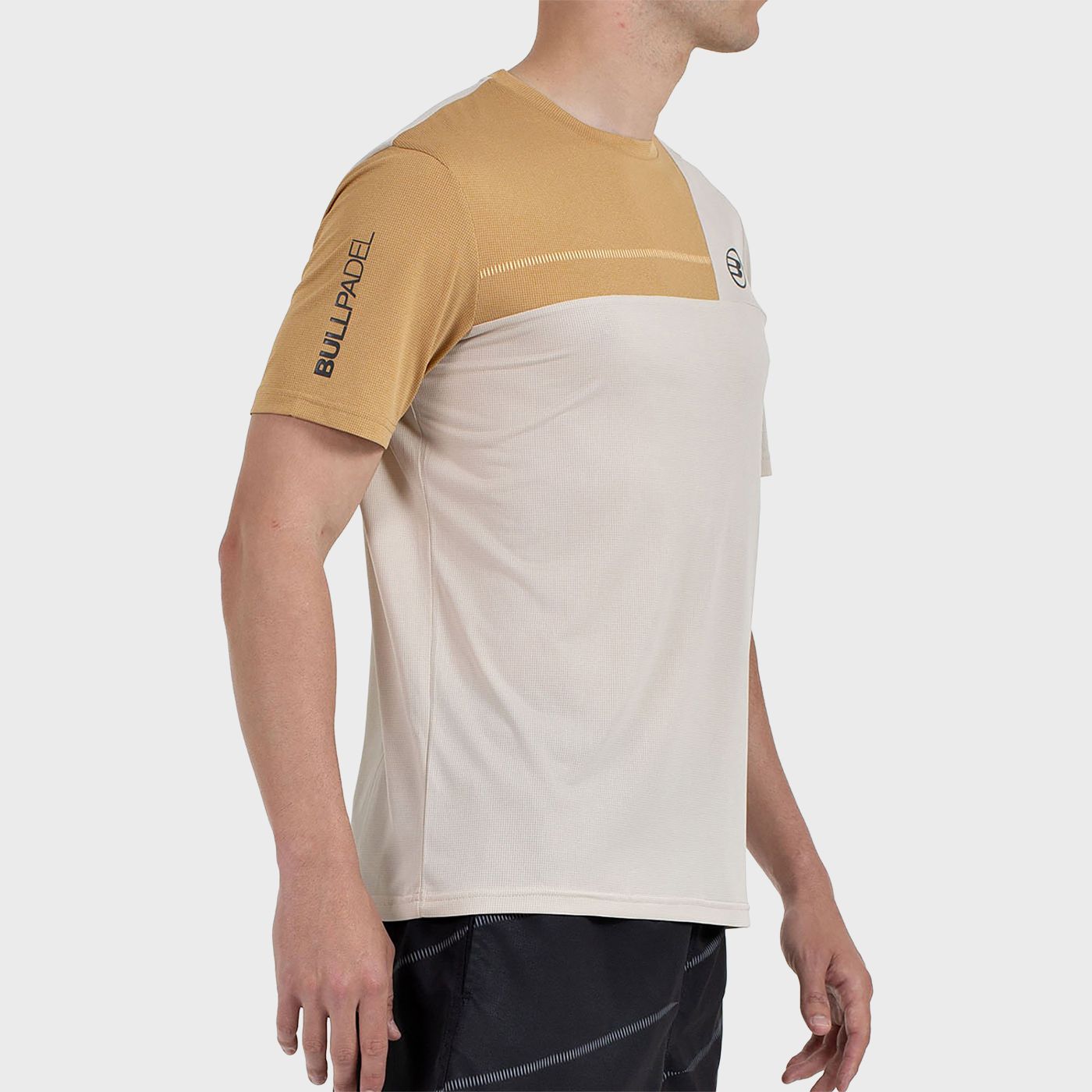 tienda de padel Madrid, tienda de padel online, tienda de padel españa, tienda de padel en linea, CAMISETA BULLPADEL CACIN BEIGE