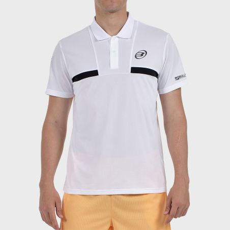 tienda de padel Madrid, tienda de padel online, tienda de padel españa, tienda de padel en linea, POLO BULLPADEL CALZADIL BLANCO
