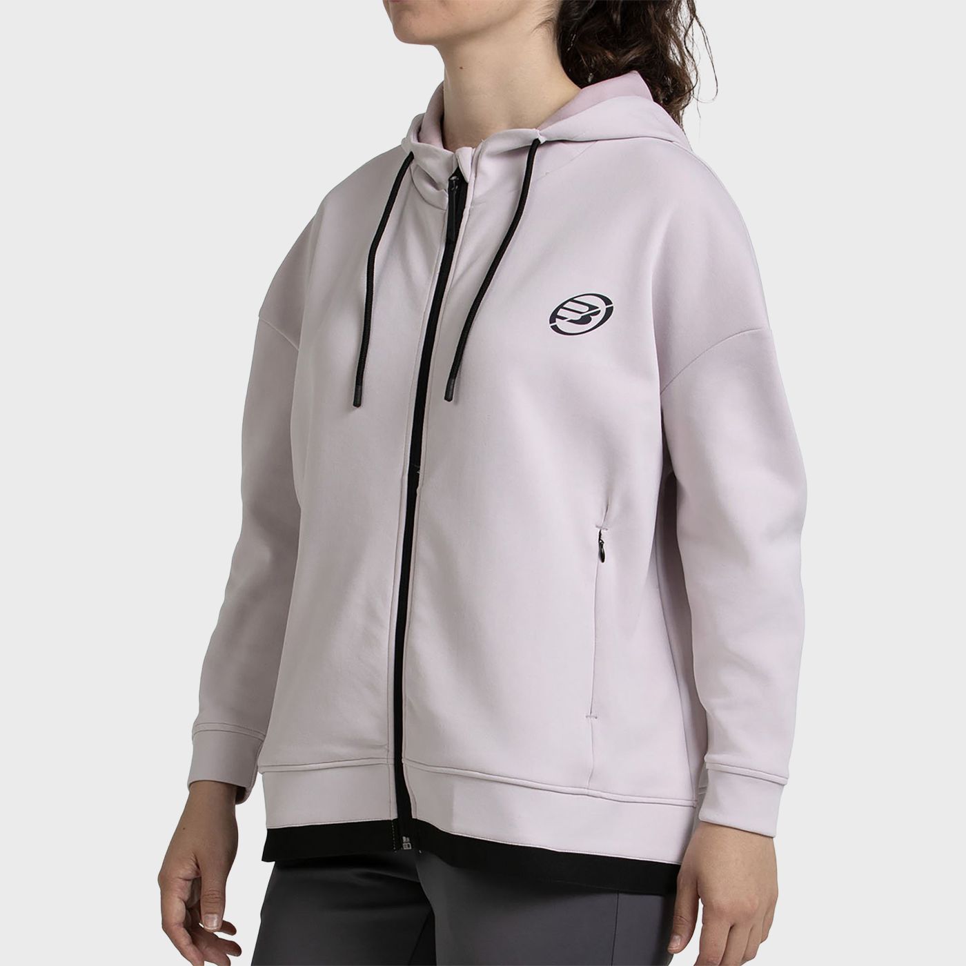 SUDADERA BULLPADEL VIDEL ROSA PALIDO