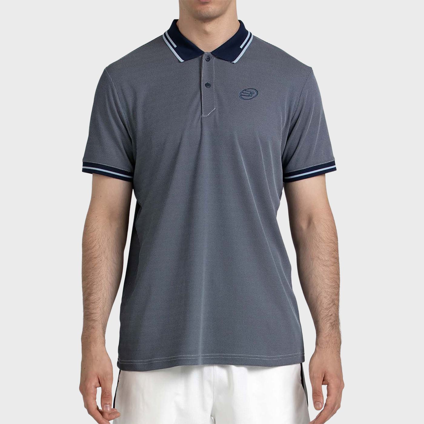 tienda de padel Madrid, tienda de padel online, tienda de padel españa, tienda de padel en linea, POLO BULLPADEL TENFE AZUL MARI